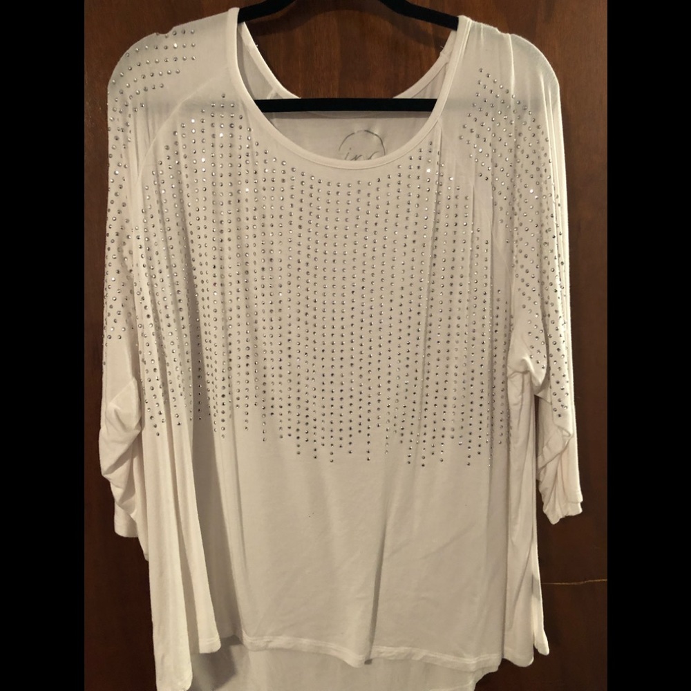 INC plus size tee with rhinestones